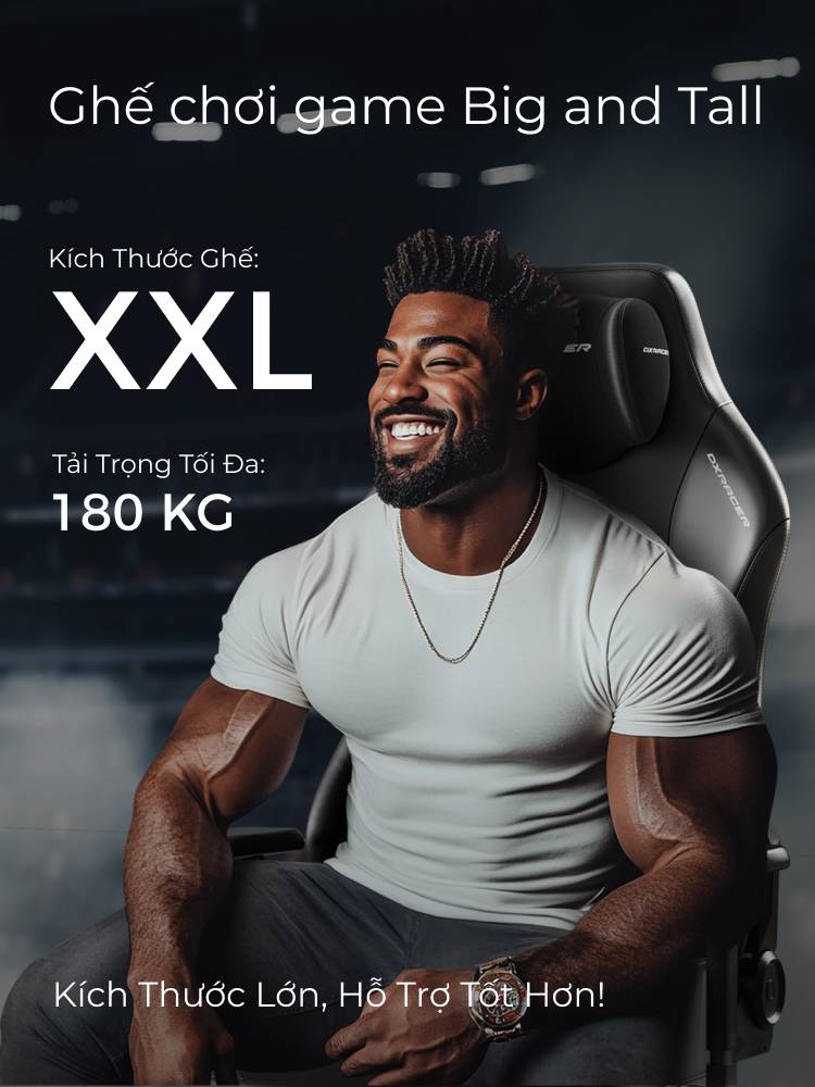 Ghế chơi game hạng nặng dành cho game thủ cao và to