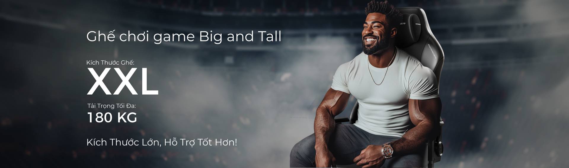 Ghế chơi game hạng nặng dành cho game thủ cao và to