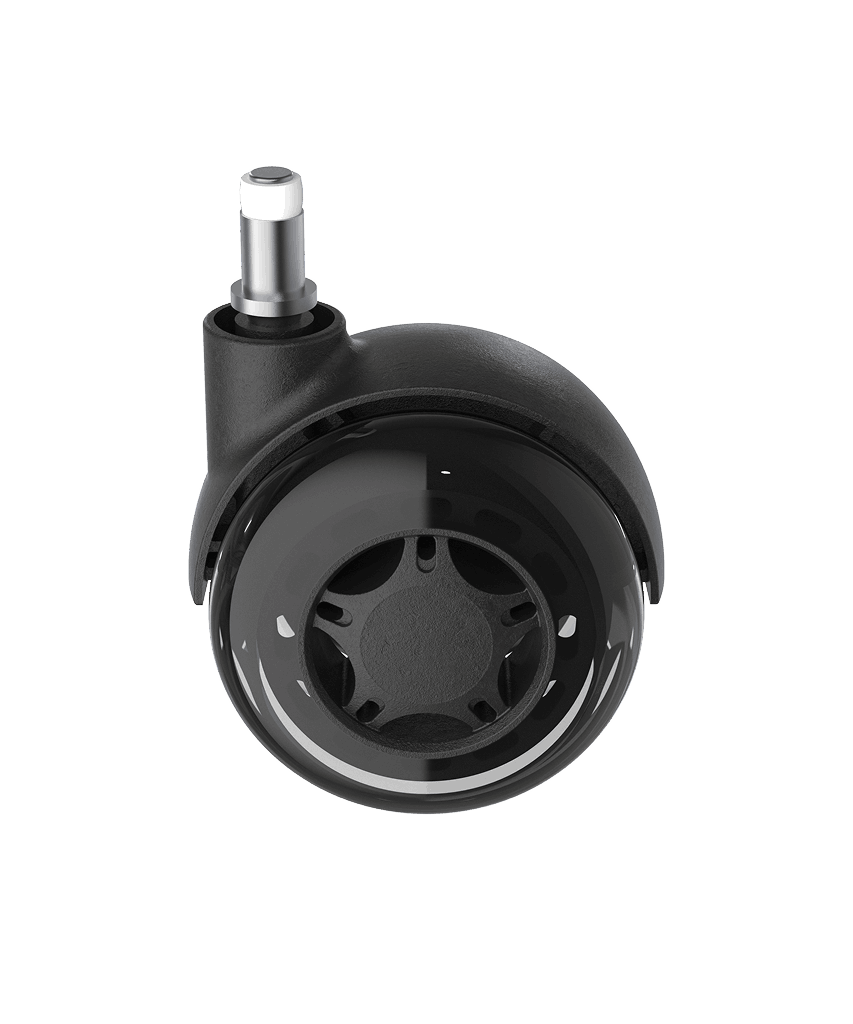 Black castors with brakes